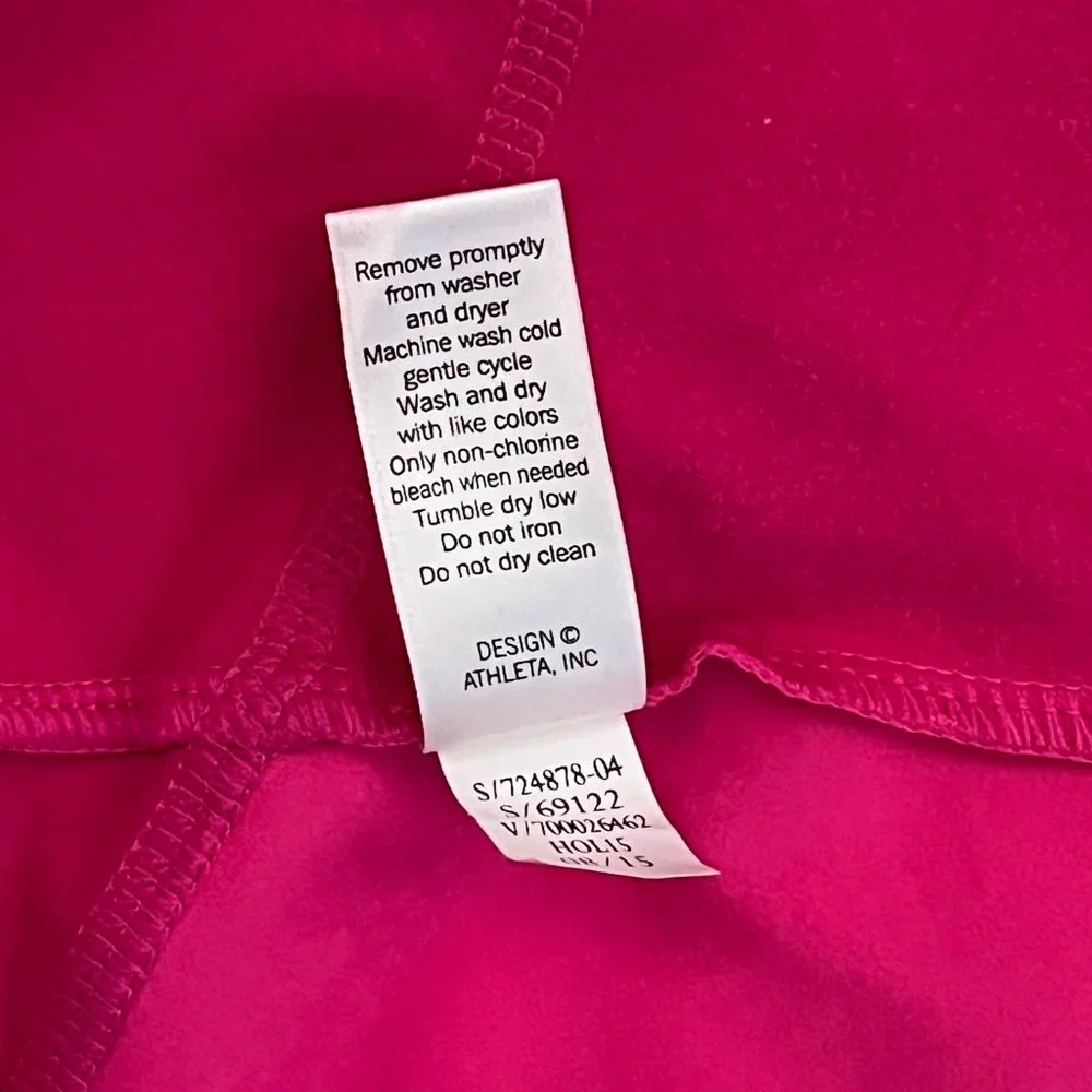 Athleta Womens Turtleneck  XXS Pink Plush Tech 3.0 Mock Neck 1/2 Zip Pullover - Picture 16 of 16